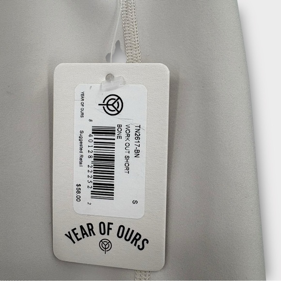 Year of Ours High Rise Bike Short 5.5” In Bone Women’s Size S NWT - Picture 2 of 4